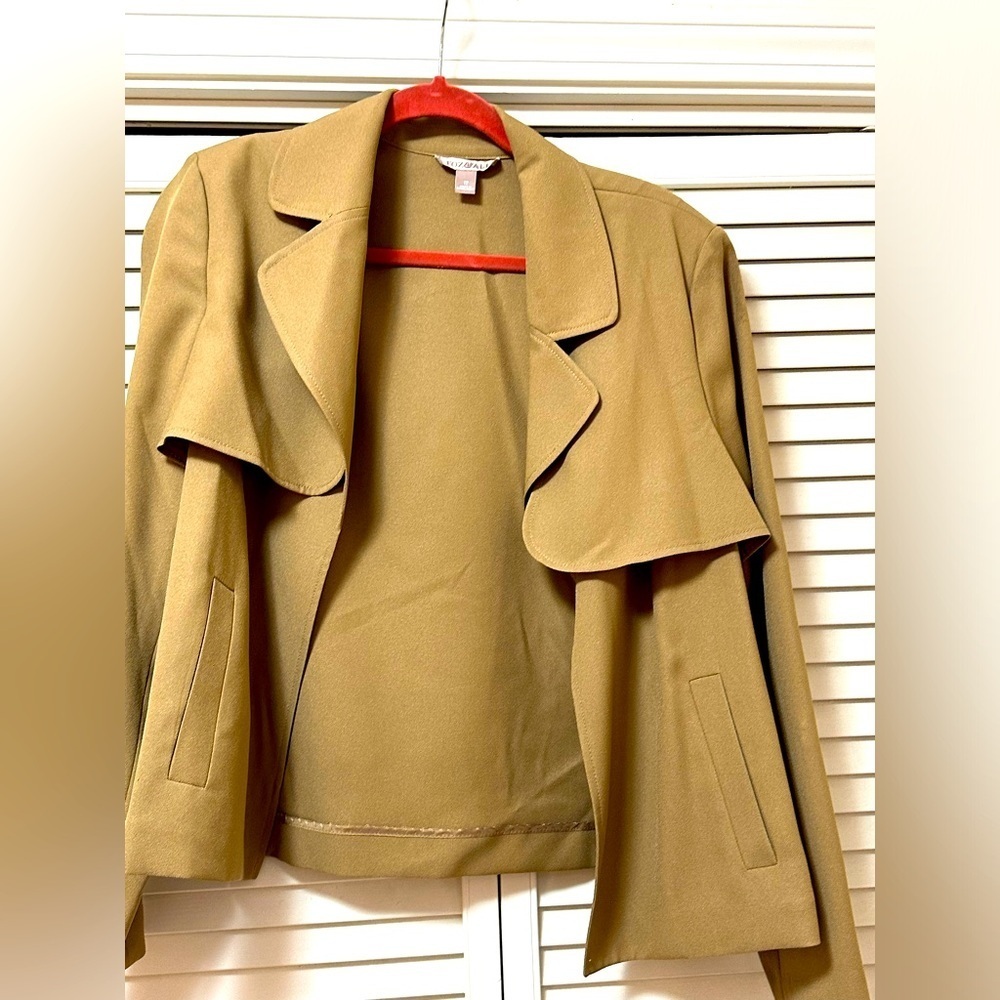 Roz & Ali short jacket dark beige size 12. Excellent condition